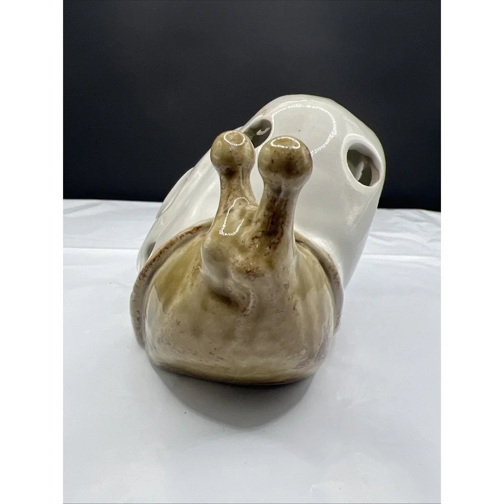 Vintage Vandor Ceramic Snail Candle Holder Japan MCM Votive Lantern